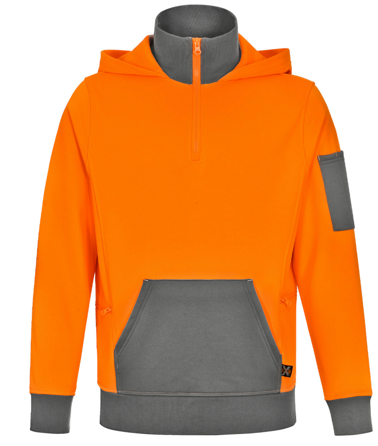 SW78 UNISEX HI VIS ¼ ZIP PREMIUM FLEECE HOODIE