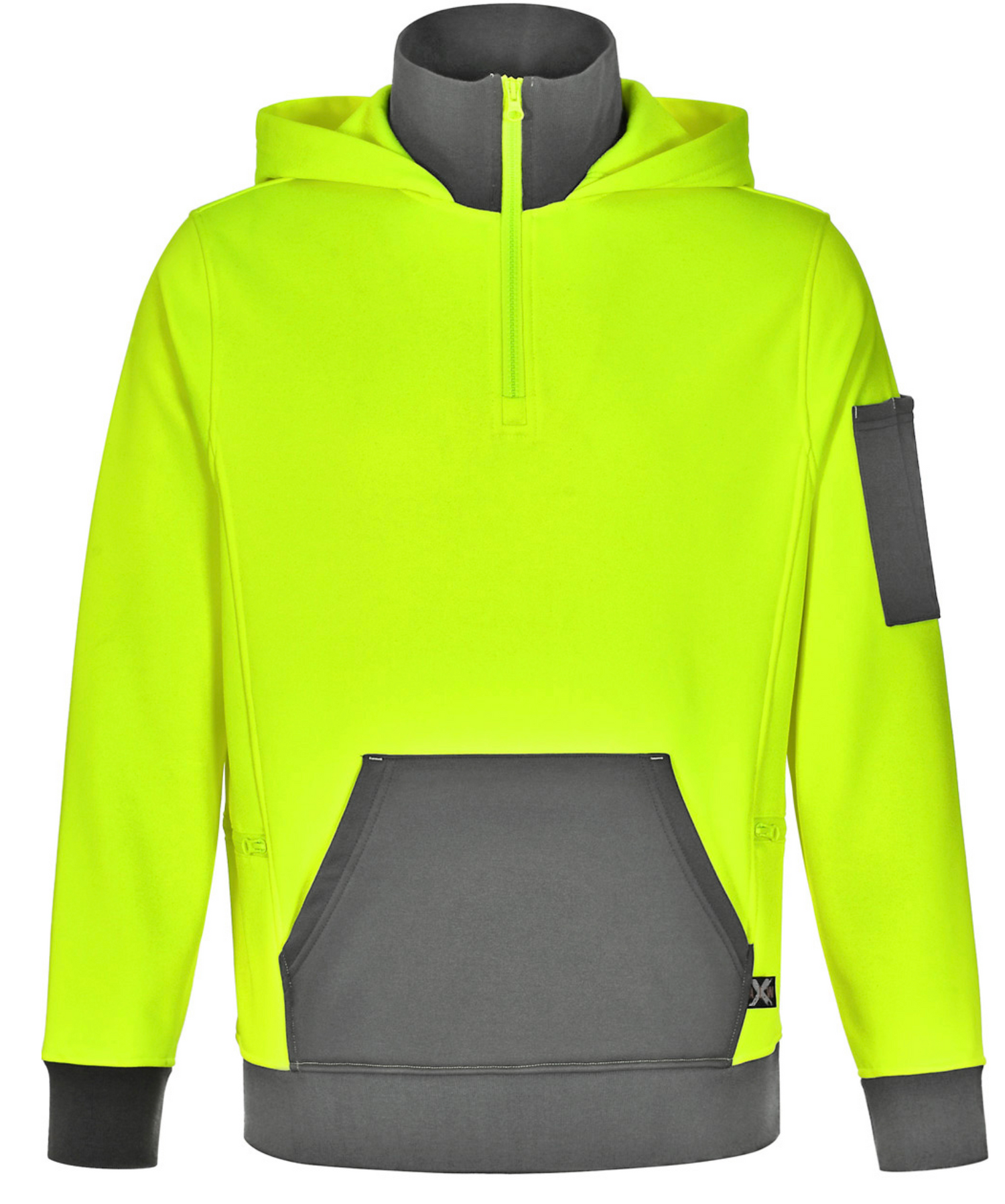 SW78 UNISEX HI VIS ¼ ZIP PREMIUM FLEECE HOODIE