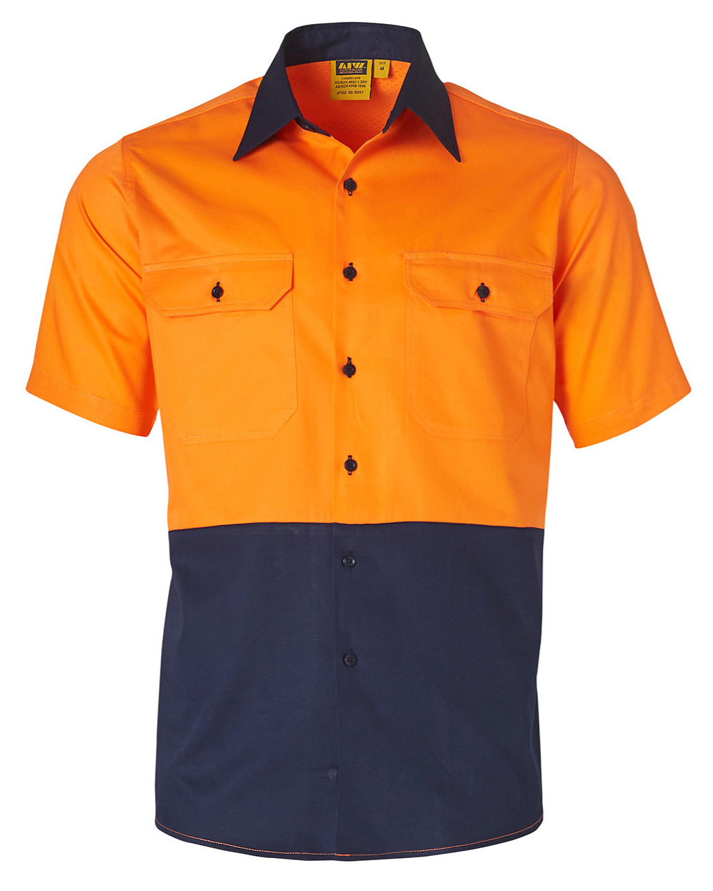 SW57 Mens High Visibility Cool-Breeze Cotton Twill Safety Shirt