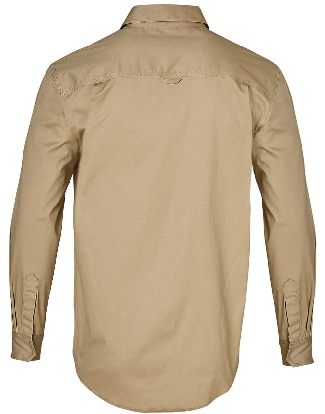 WT10 MENS STRETCH WORK SHIRT WITH 2 FRONT FLAP POCKETS