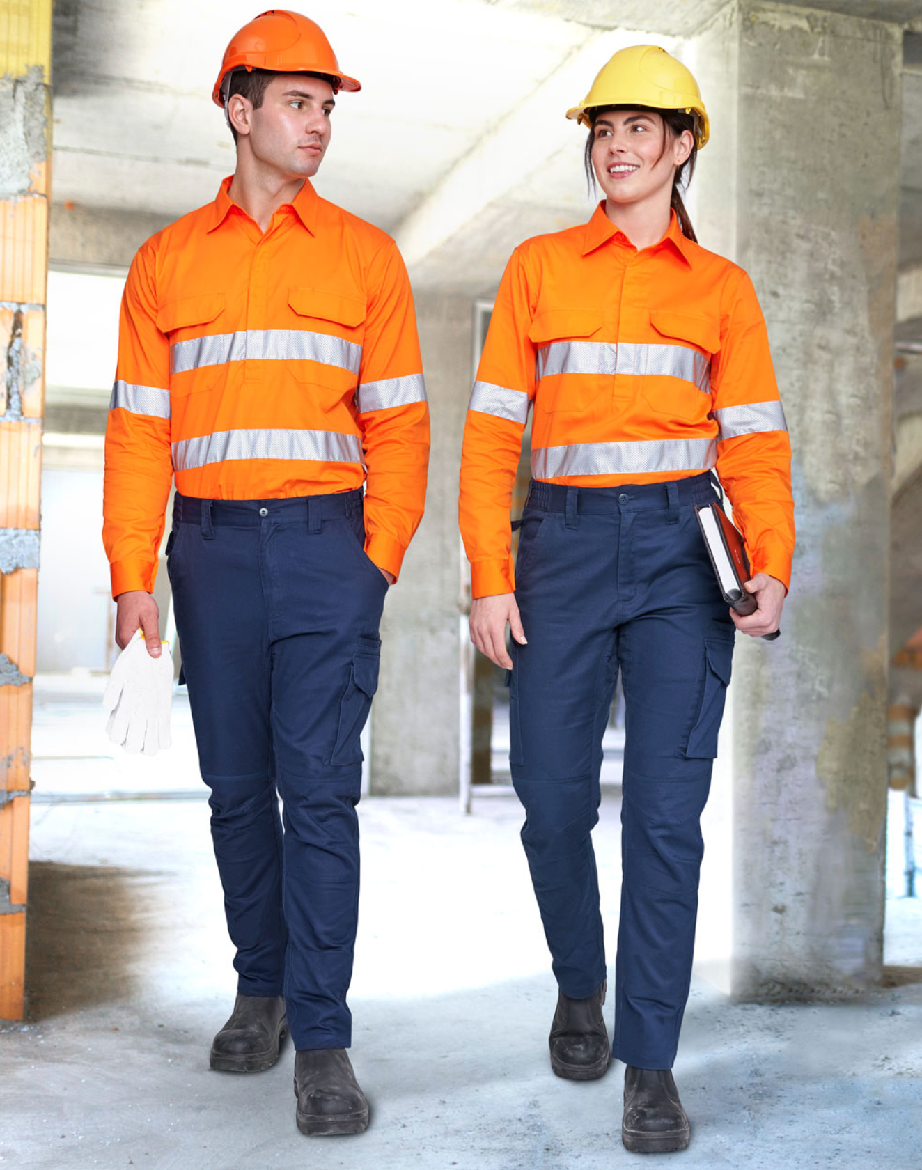 WP26 UNISEX COTTON STRETCH RIP-STOP WORK PANTS