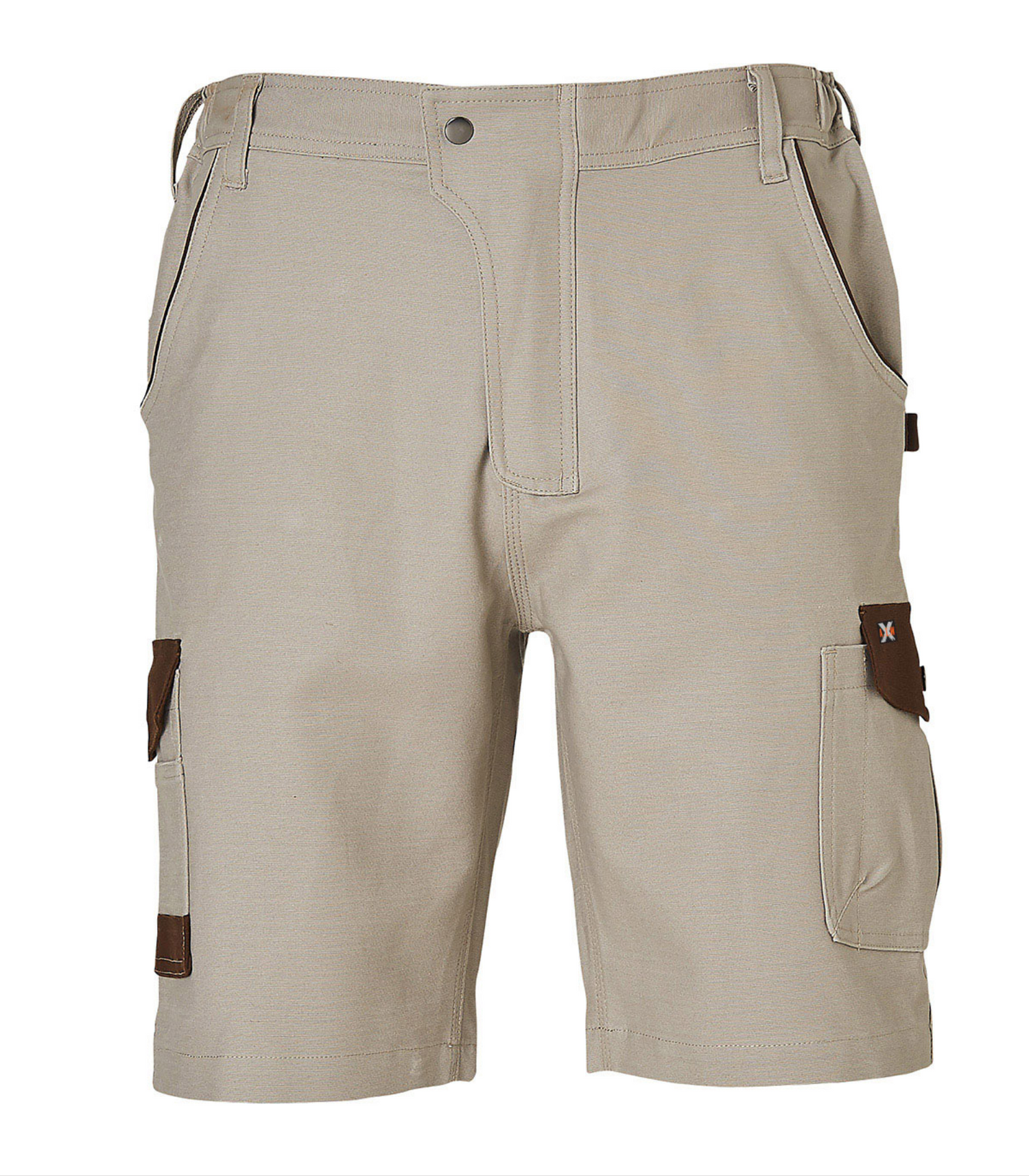 WP23 MENS STRETCH CARGO WORK SHORTS WITH DESIGN PANEL TREATMENTS