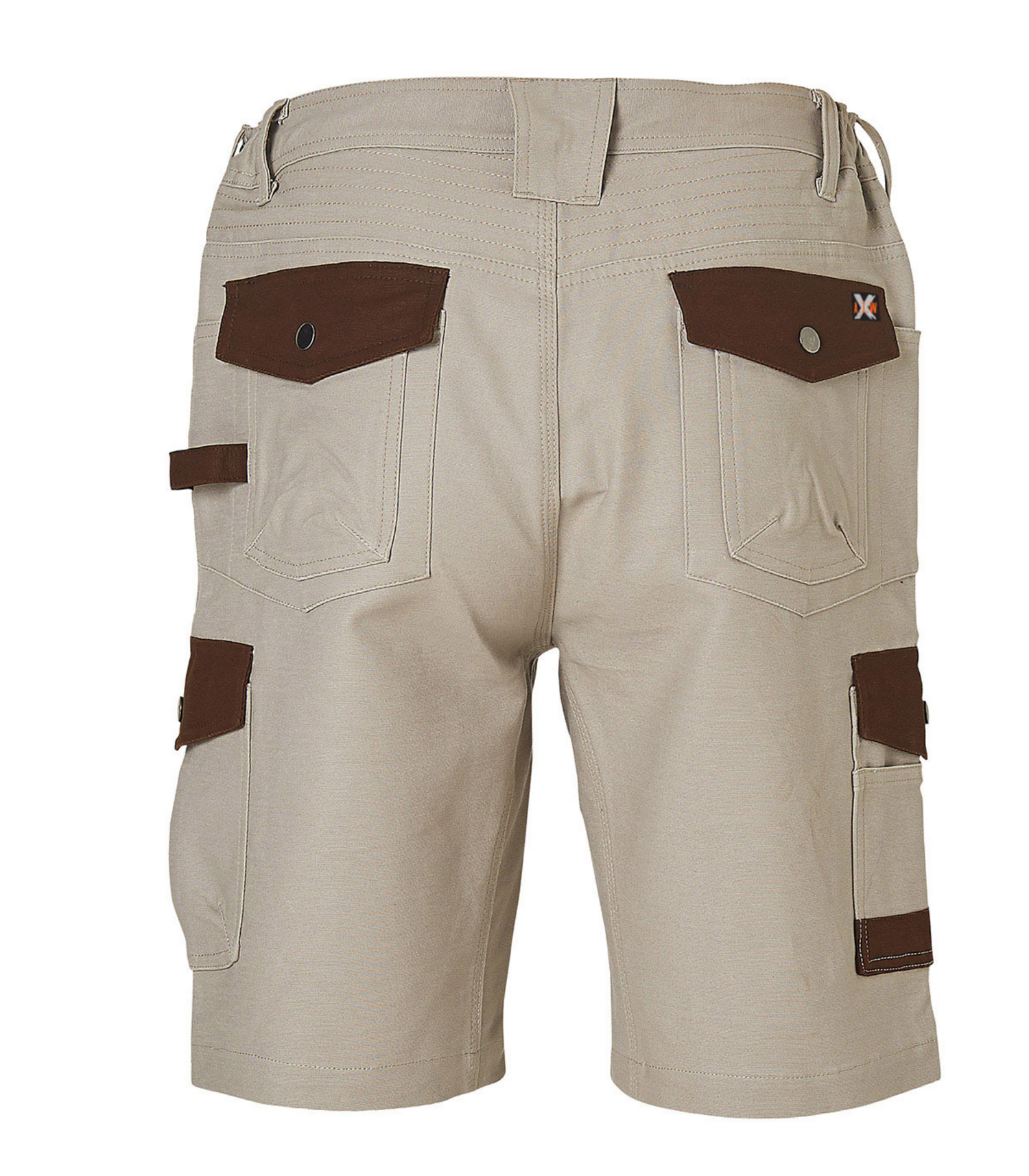 WP23 MENS STRETCH CARGO WORK SHORTS WITH DESIGN PANEL TREATMENTS
