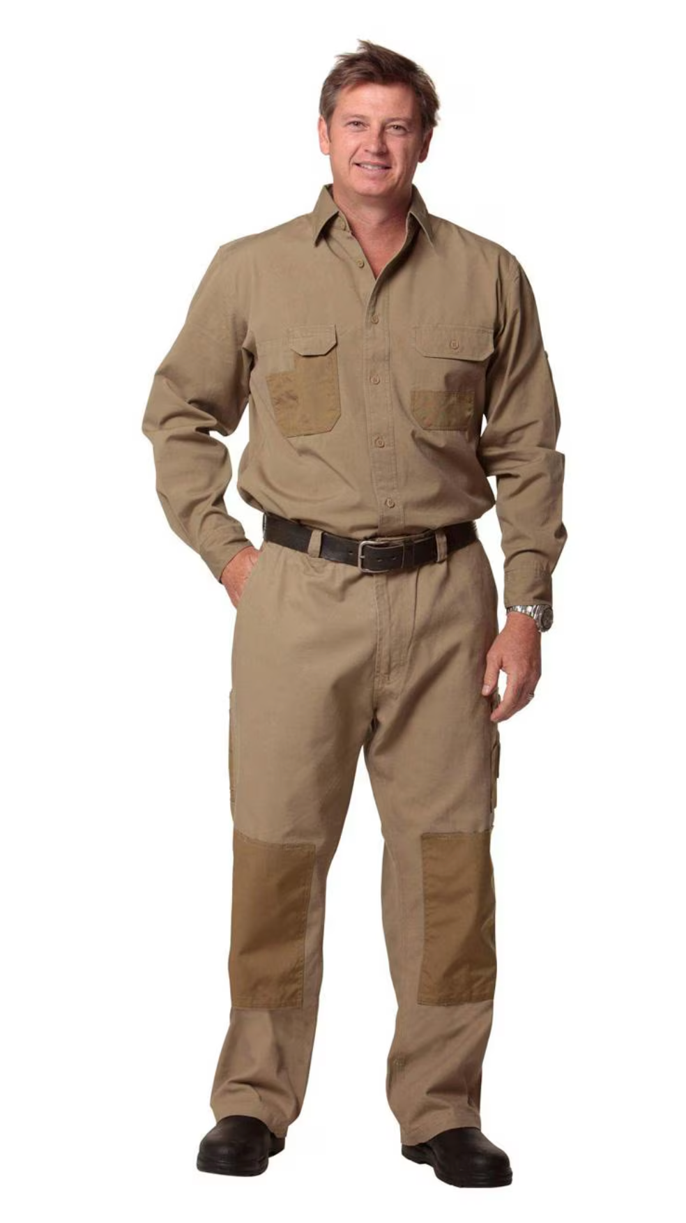 WP17 Mens Dura Wear™ Mens Stout Size Work Pants With Knee Pad Pocket