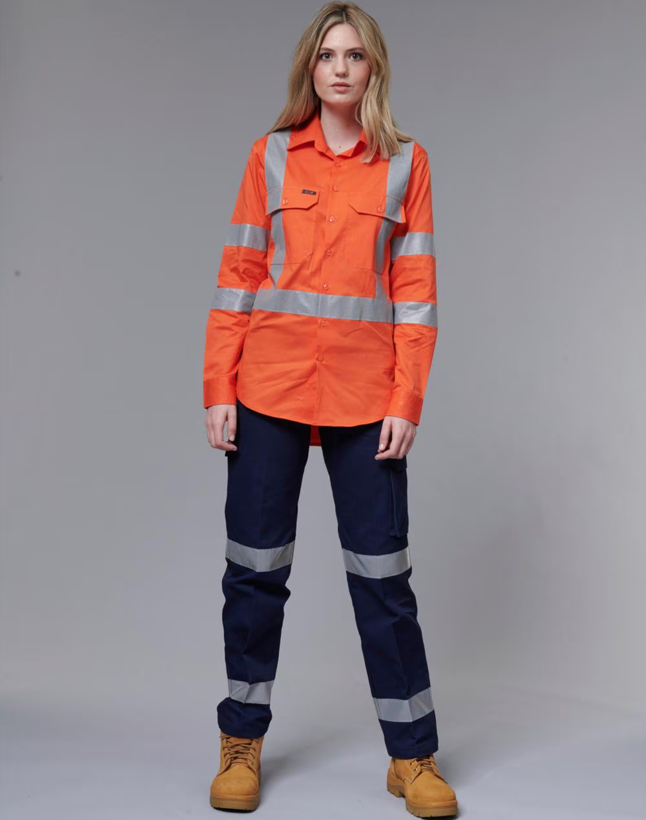 WP15HV Ladies Heavy Cotton Pre-Shrunk Drill Pants with 3M Reflective Tape
