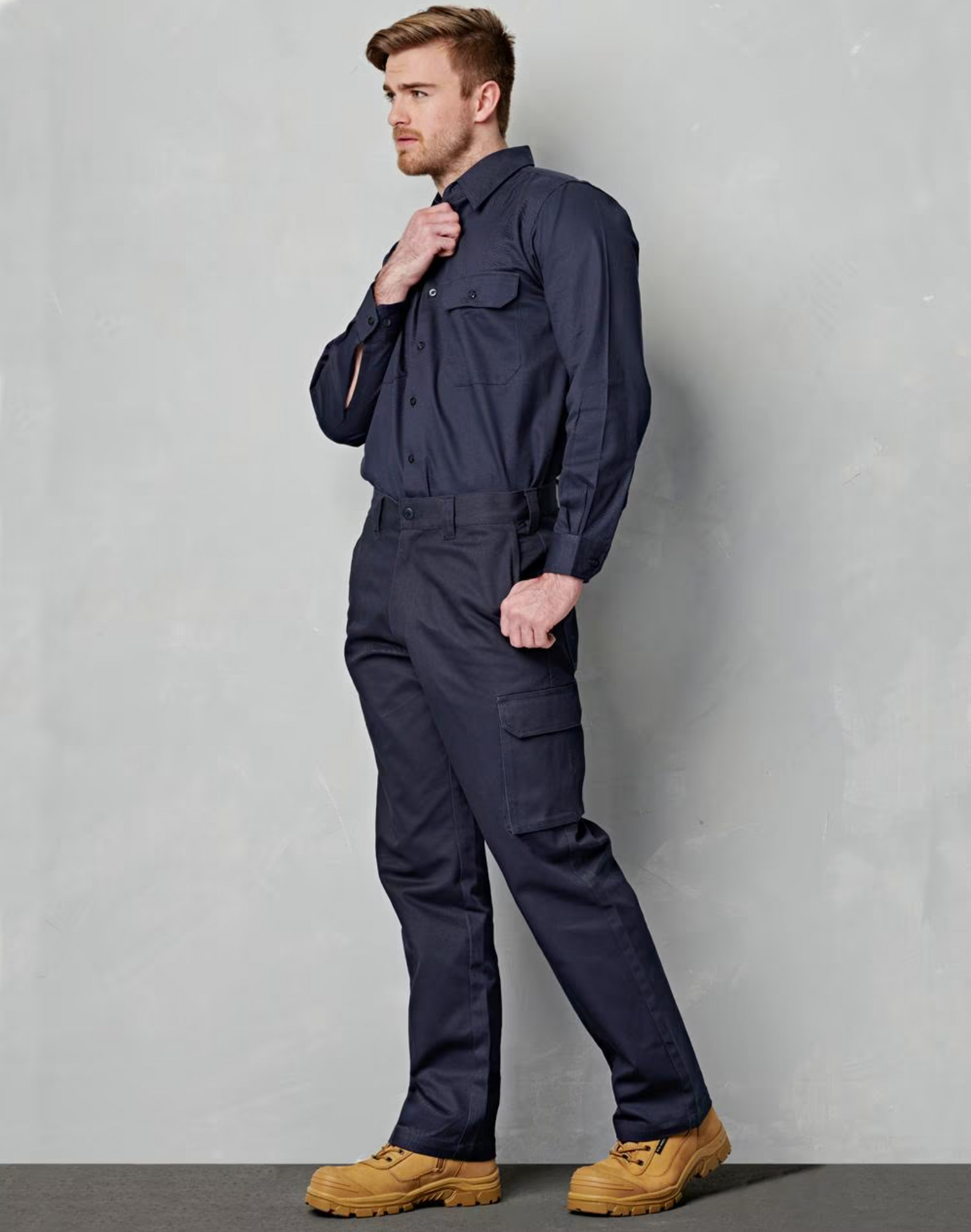 WP08 Mens Heavy Cotton Pre-shrunk Drill Pants Stout Size