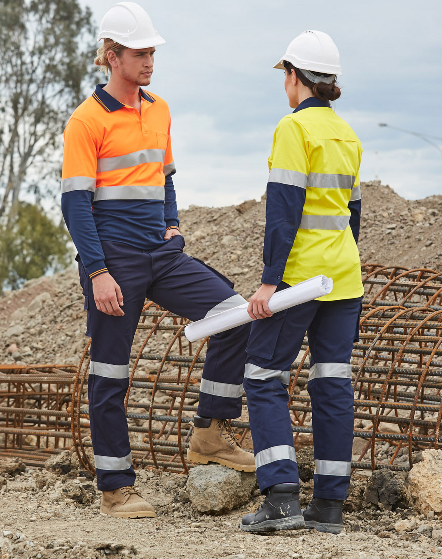 WP07HV Mens Heavy Cotton Pre-shrunk Drill Pants - 3M Tapes Regular Size