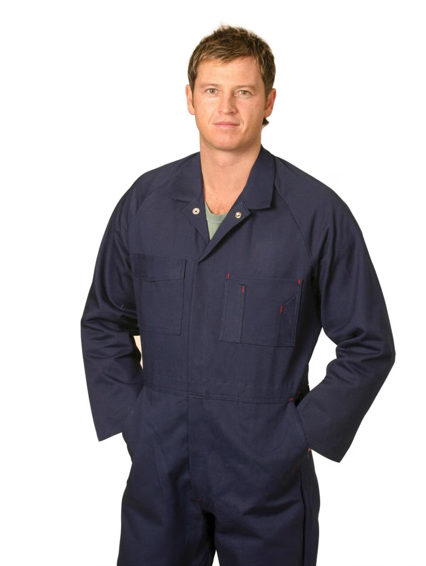 WA08 Mens Cotton Drill Coverall Stout Size
