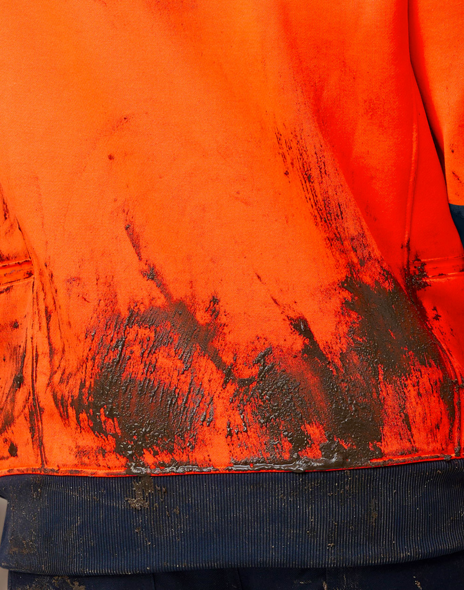 SW91 HI-VIS TWO TONE WATER RESISTANT FLEECE HOODIE