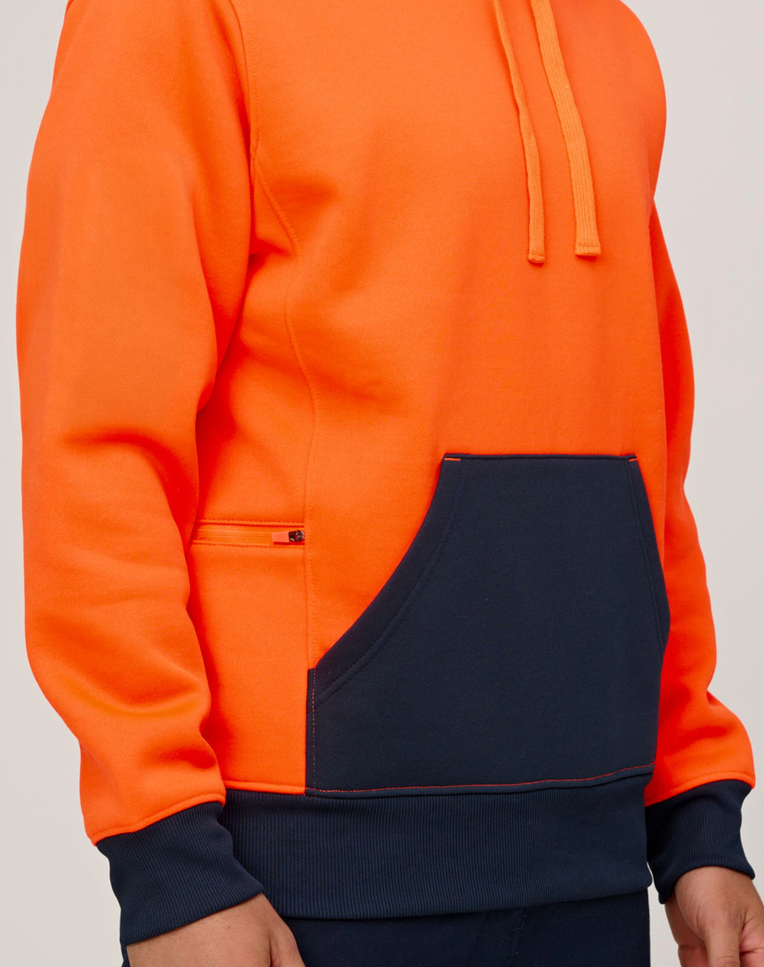 SW91 HI-VIS TWO TONE WATER RESISTANT FLEECE HOODIE