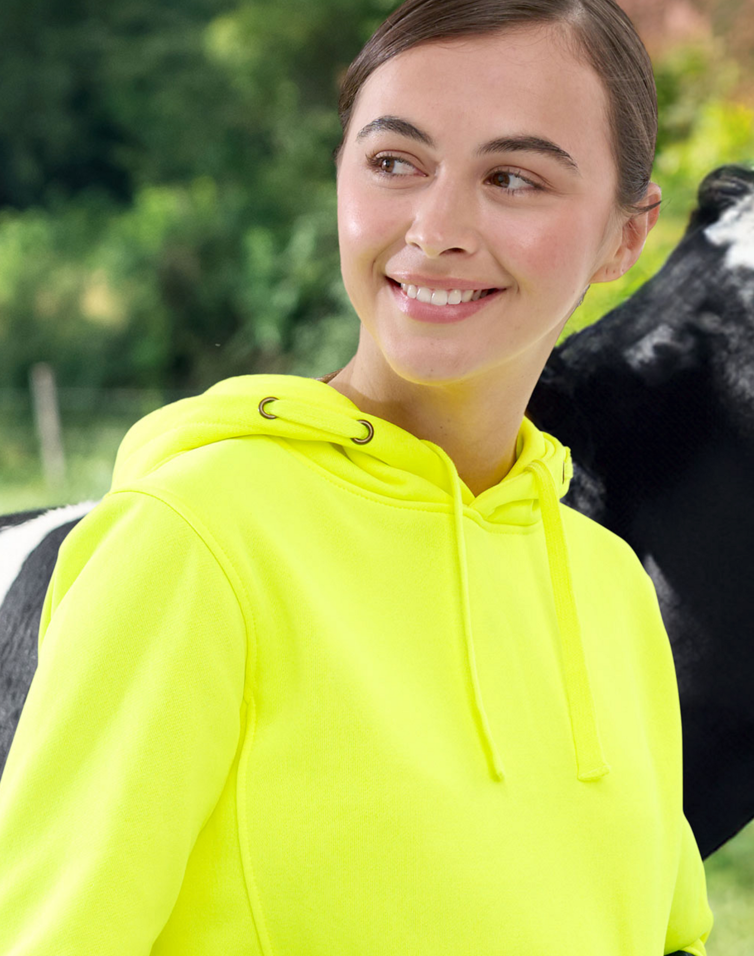 SW91 HI-VIS TWO TONE WATER RESISTANT FLEECE HOODIE