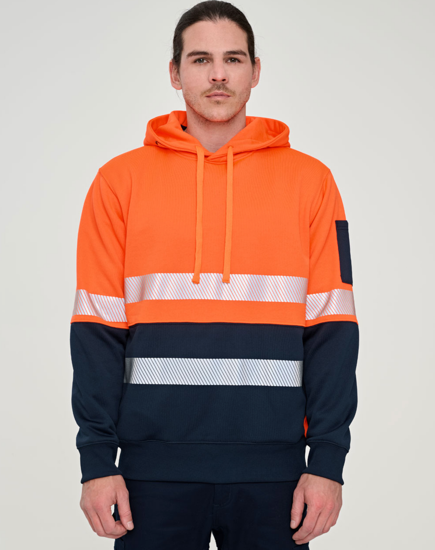 SW88 UNISEX HI-VIS TWO TONE SAFETY HOODIES WITH SEGMENTED TAPES