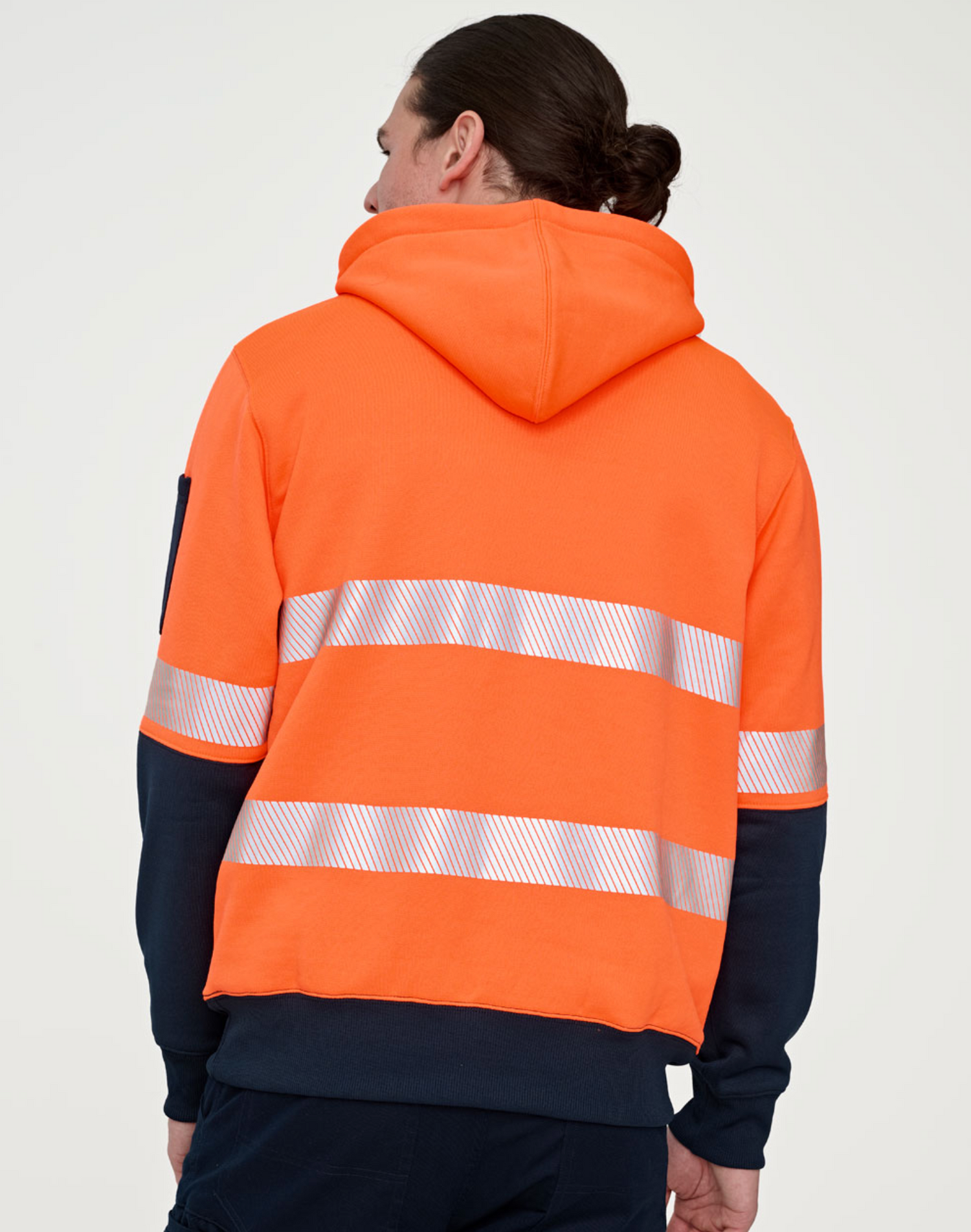 SW88 UNISEX HI-VIS TWO TONE SAFETY HOODIES WITH SEGMENTED TAPES
