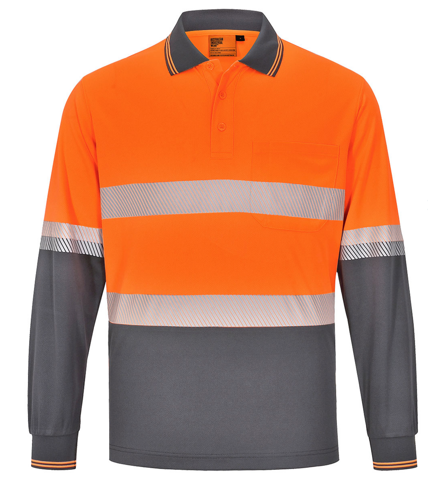 SW86 UNISEX COOLDRY® SEGMENTED LS POLO