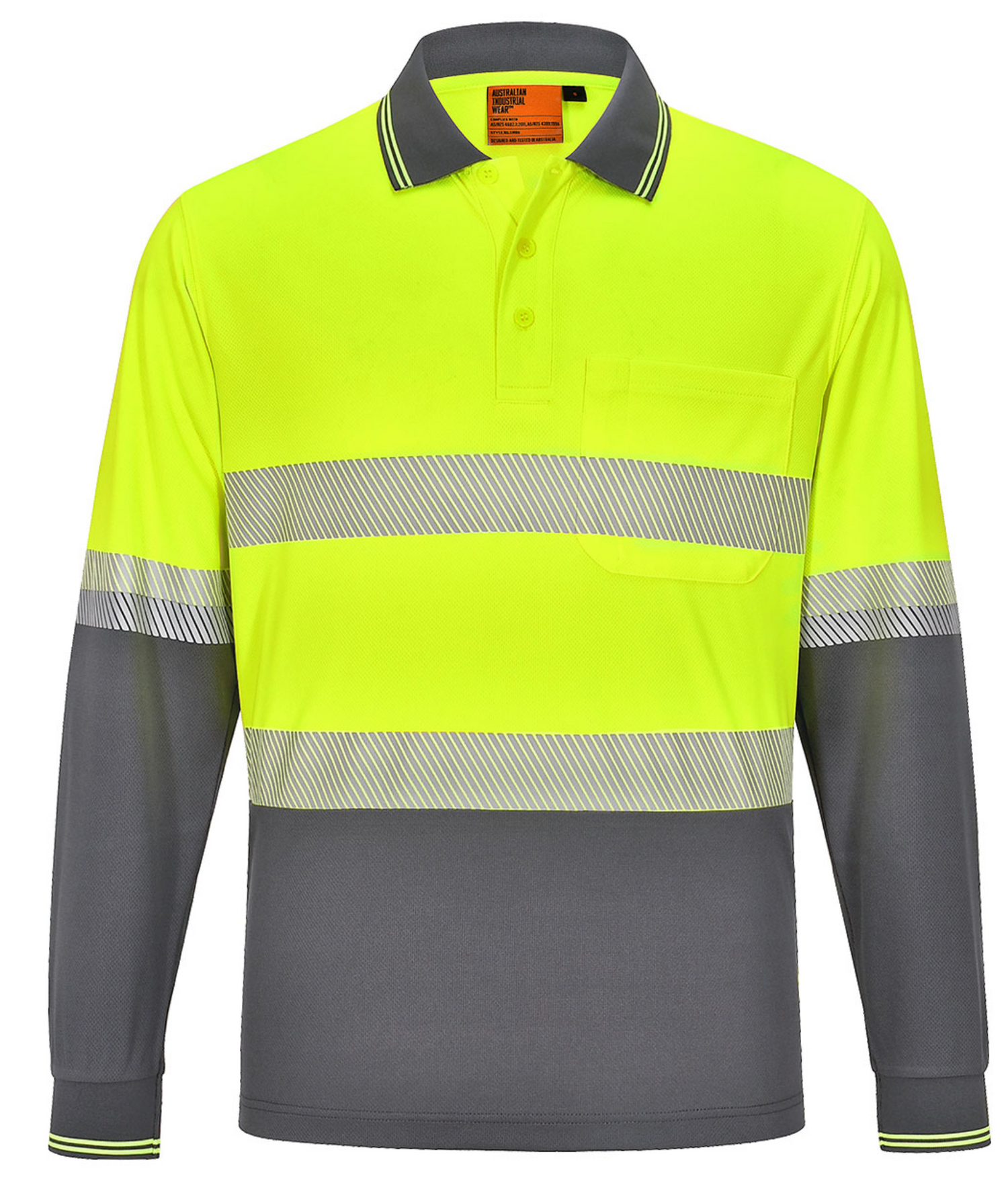 SW86 UNISEX COOLDRY® SEGMENTED LS POLO