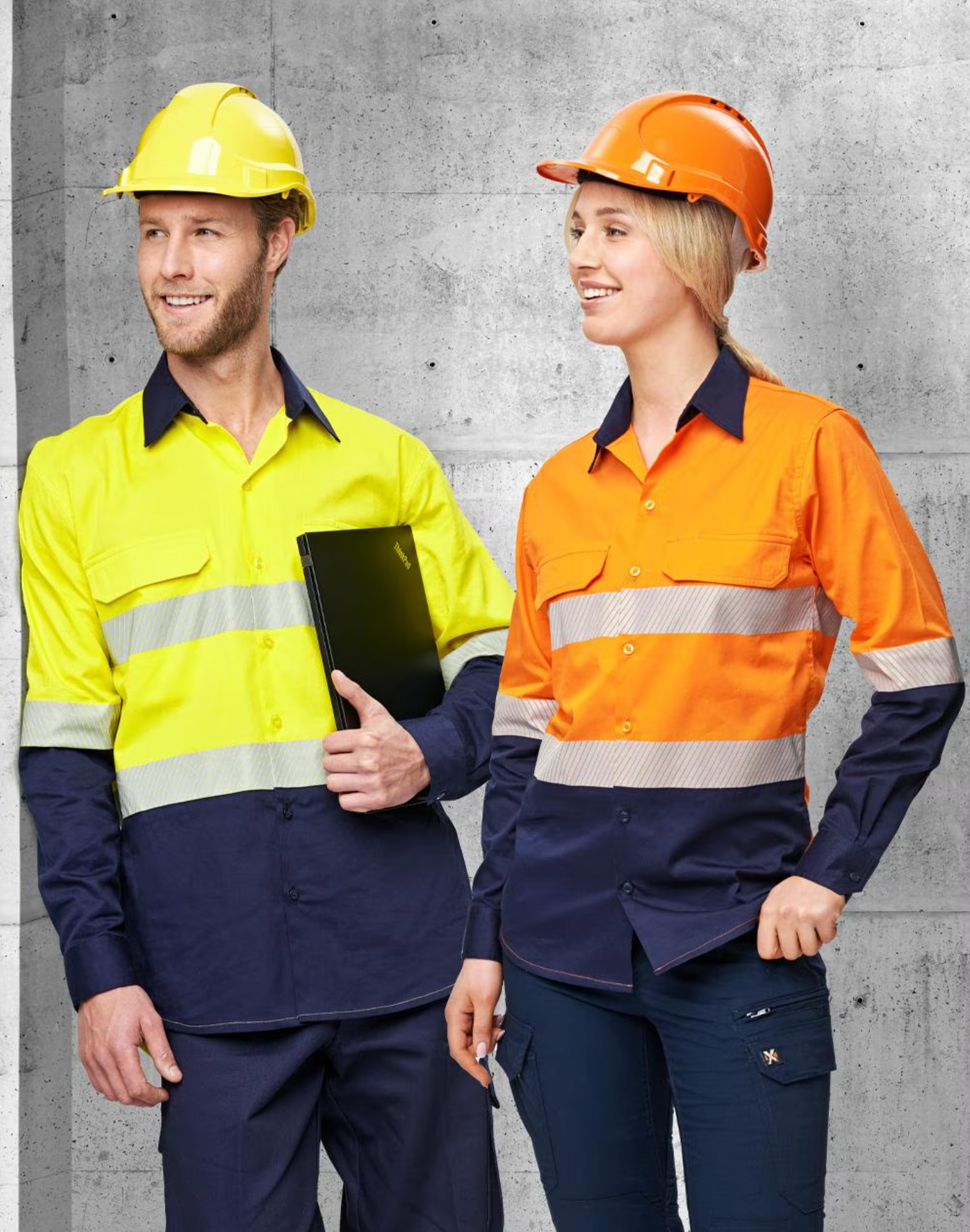 SW83 UNISEX HI VIS COOL-BREEZE SAFETY LS SHIRT (SEGMENTED TAPE)