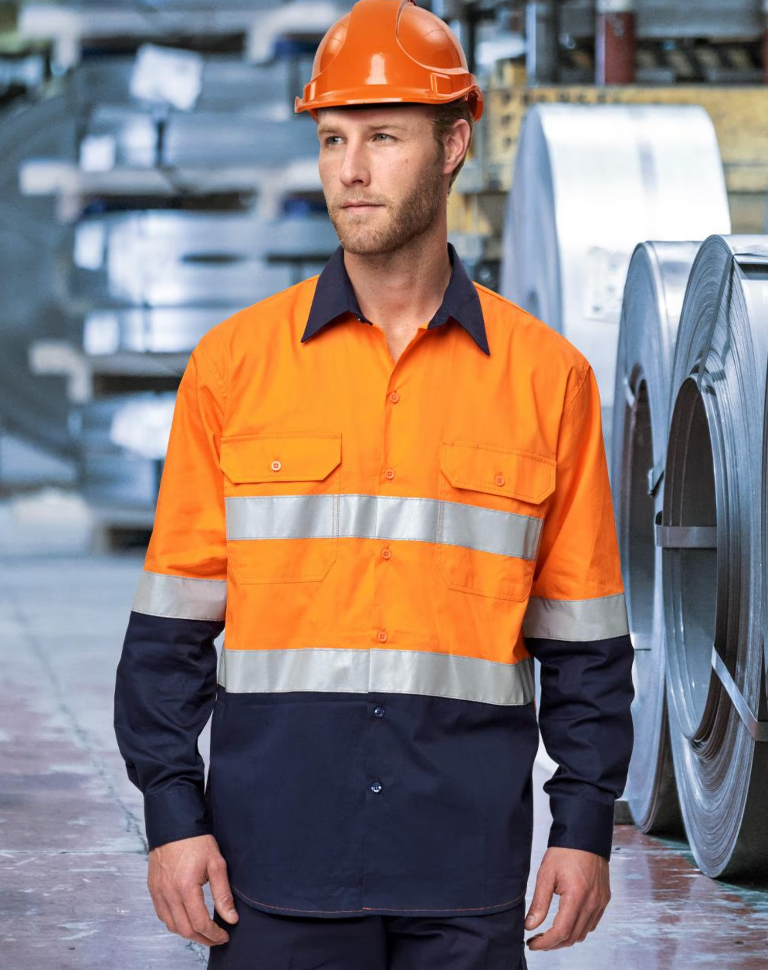 SW82 UNISEX HI VIS COOL-BREEZE SAFETY LS SHIRT (GENERIC TAPE)