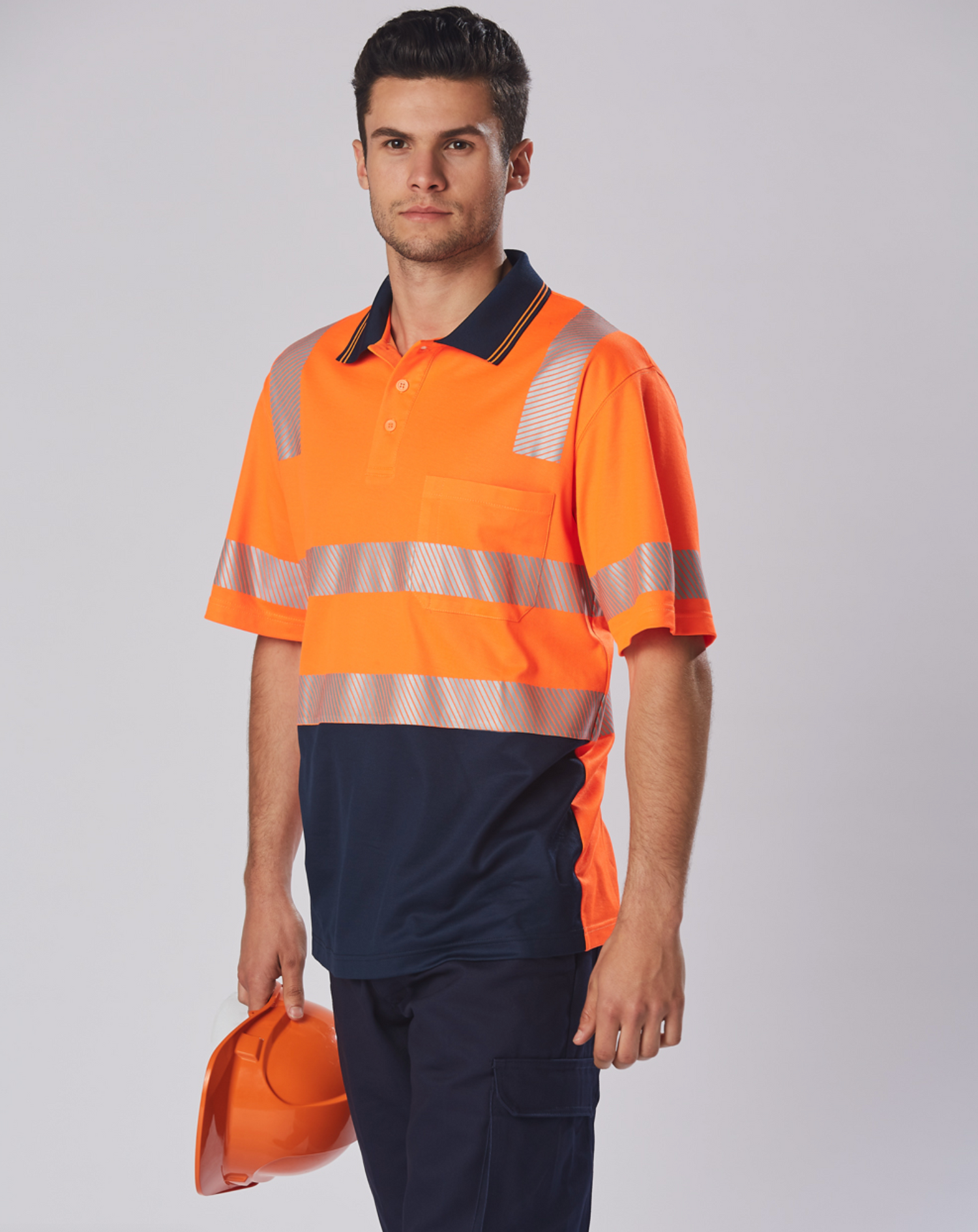 SW73 UNISEX TRUEDRY® BIOMOTION SEGMENTED SS SAFETY POLO