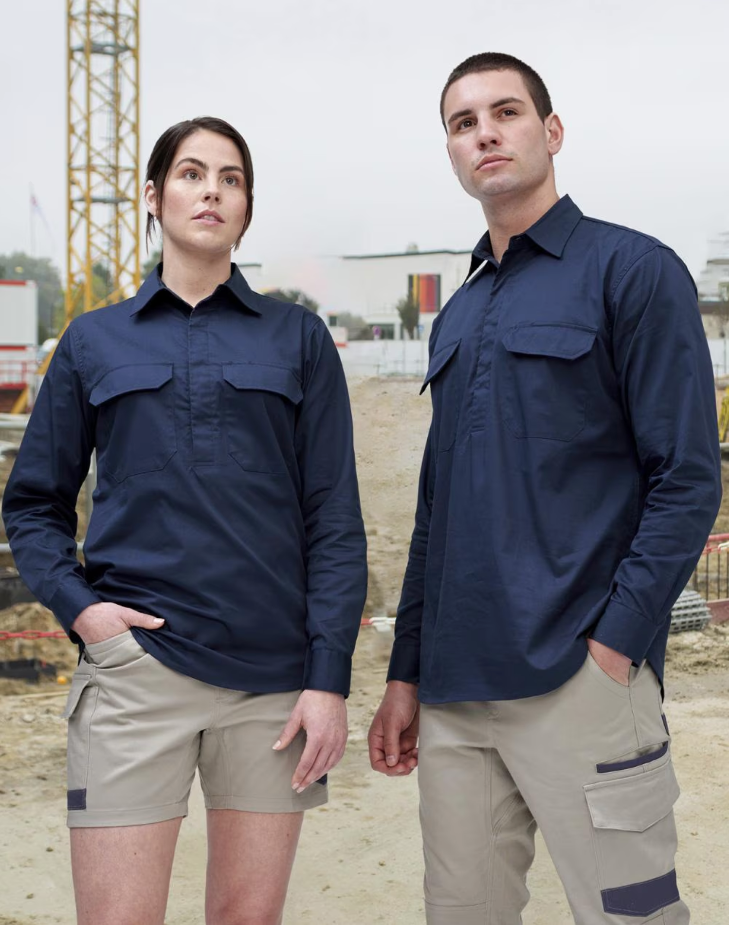 WT12 - Unisex Cool-Breeze Closed Front L/S Work Shirt