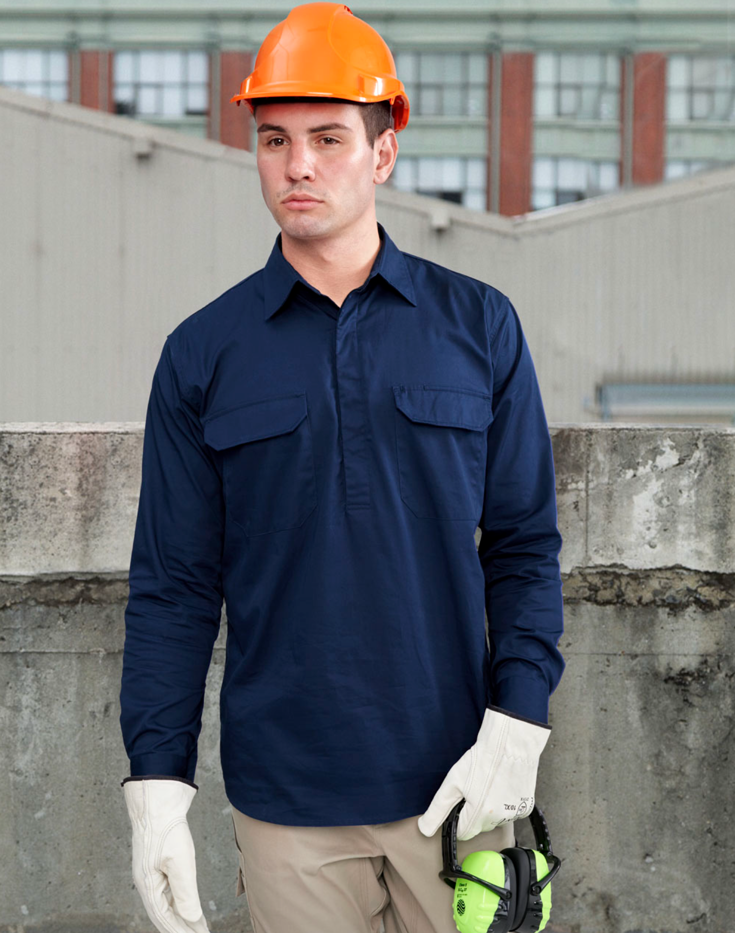 WT12 - Unisex Cool-Breeze Closed Front L/S Work Shirt