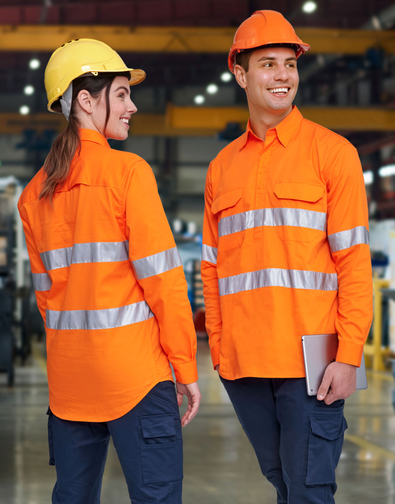 SW87 UNISEX HI-VIS COOL BREEZE CLOSED FRONT LS SHIRT WITH PERFORATED TAPE