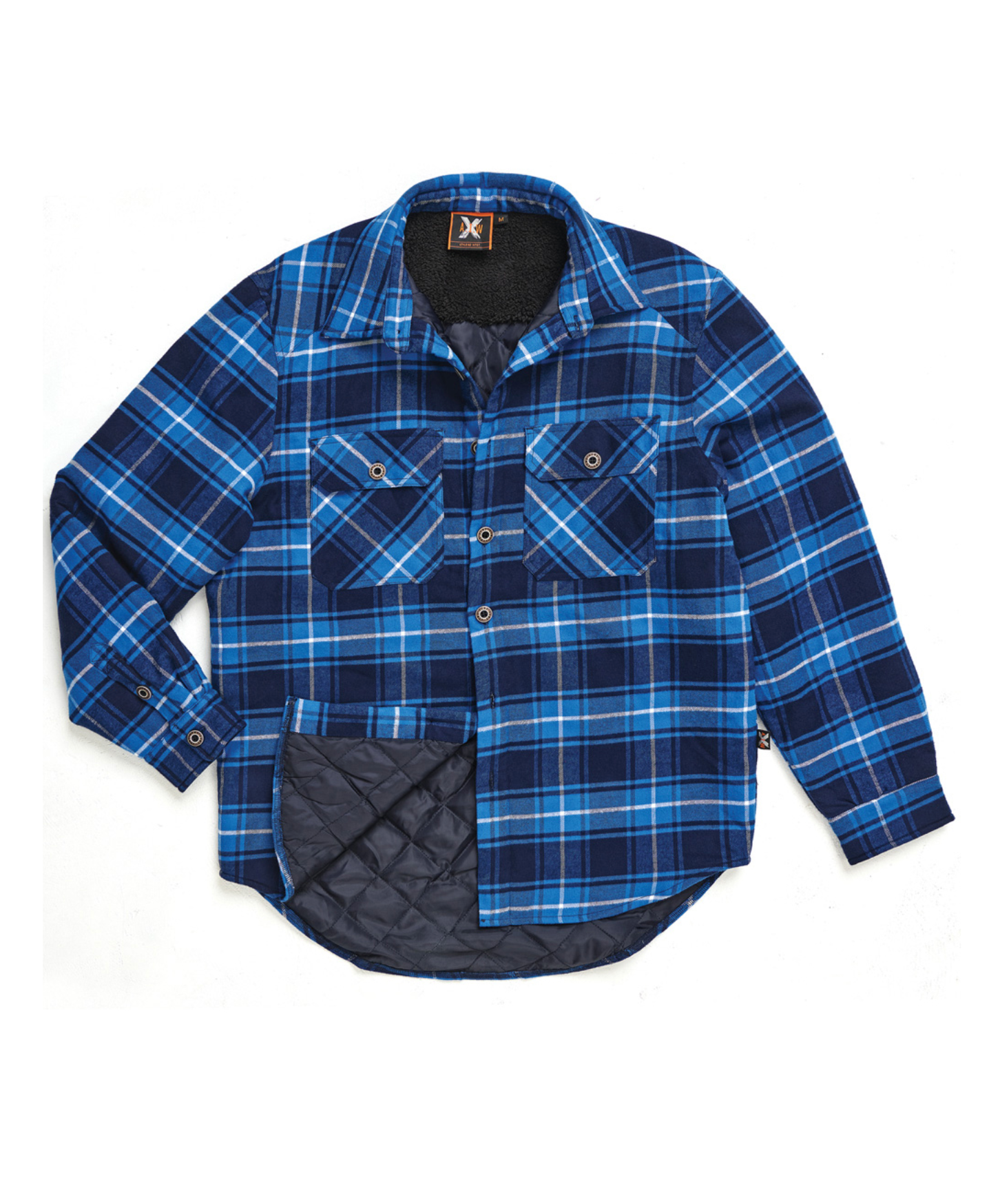 WT07 UNISEX QUILTED FLANNEL SHIRT-STYLE JACKET