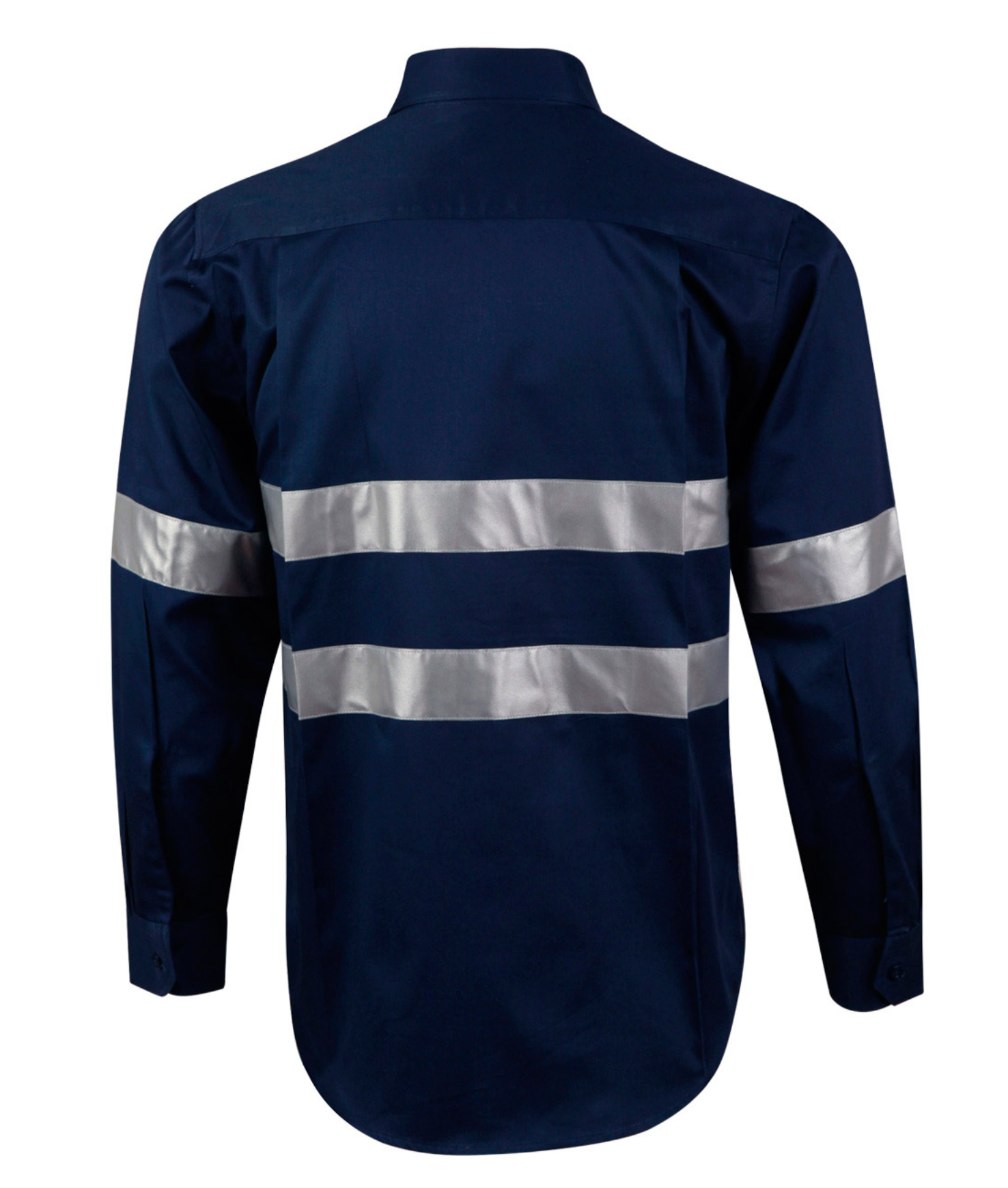 WT04HV Mens Cotton Drill Long Sleeve Work Shirt with 3M Tapes