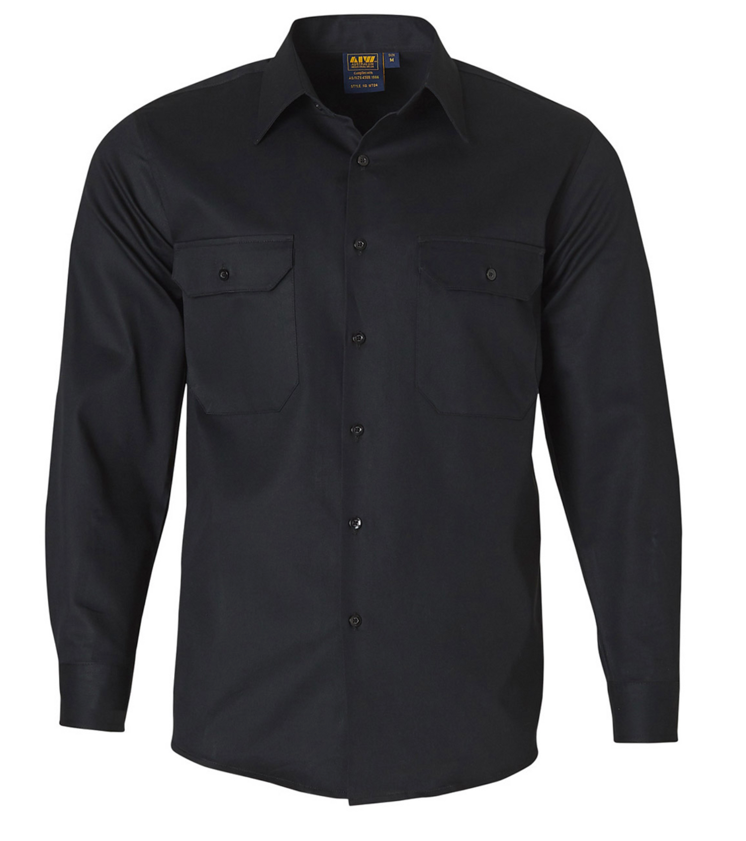 WT04 Mens Cotton Drill Long Sleeve Work Shirt