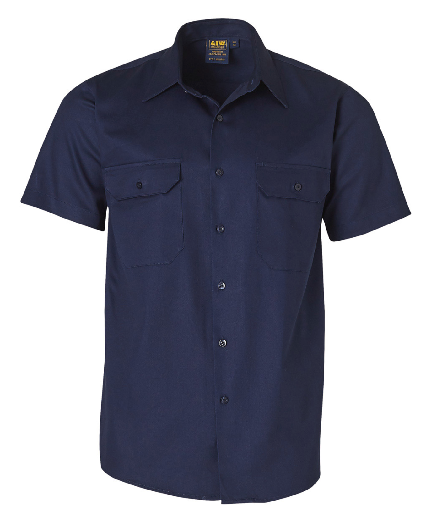 WT03 Mens Cotton Drill Short Sleeve Work Shirt