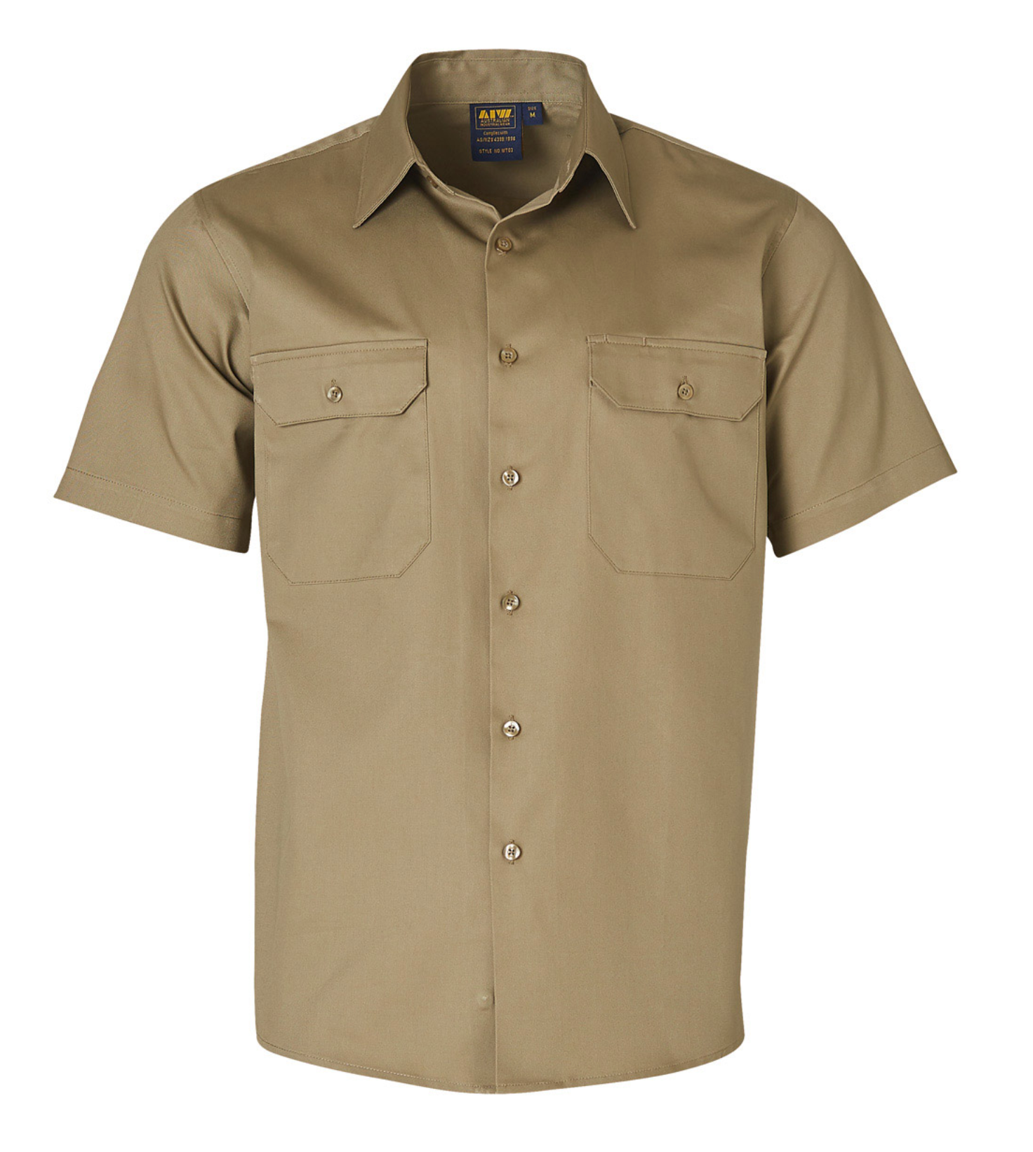 WT03 Mens Cotton Drill Short Sleeve Work Shirt