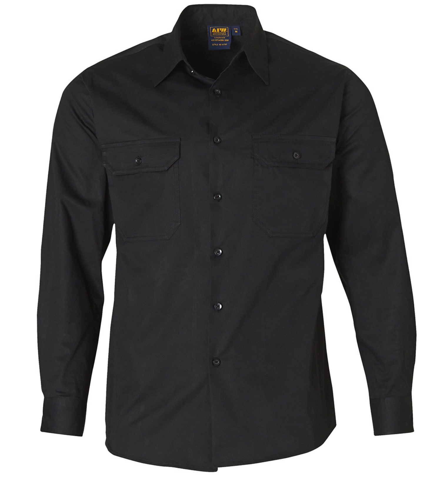 WT02 Mens Cool-Breeze Cotton Long Sleeve Work Shirt