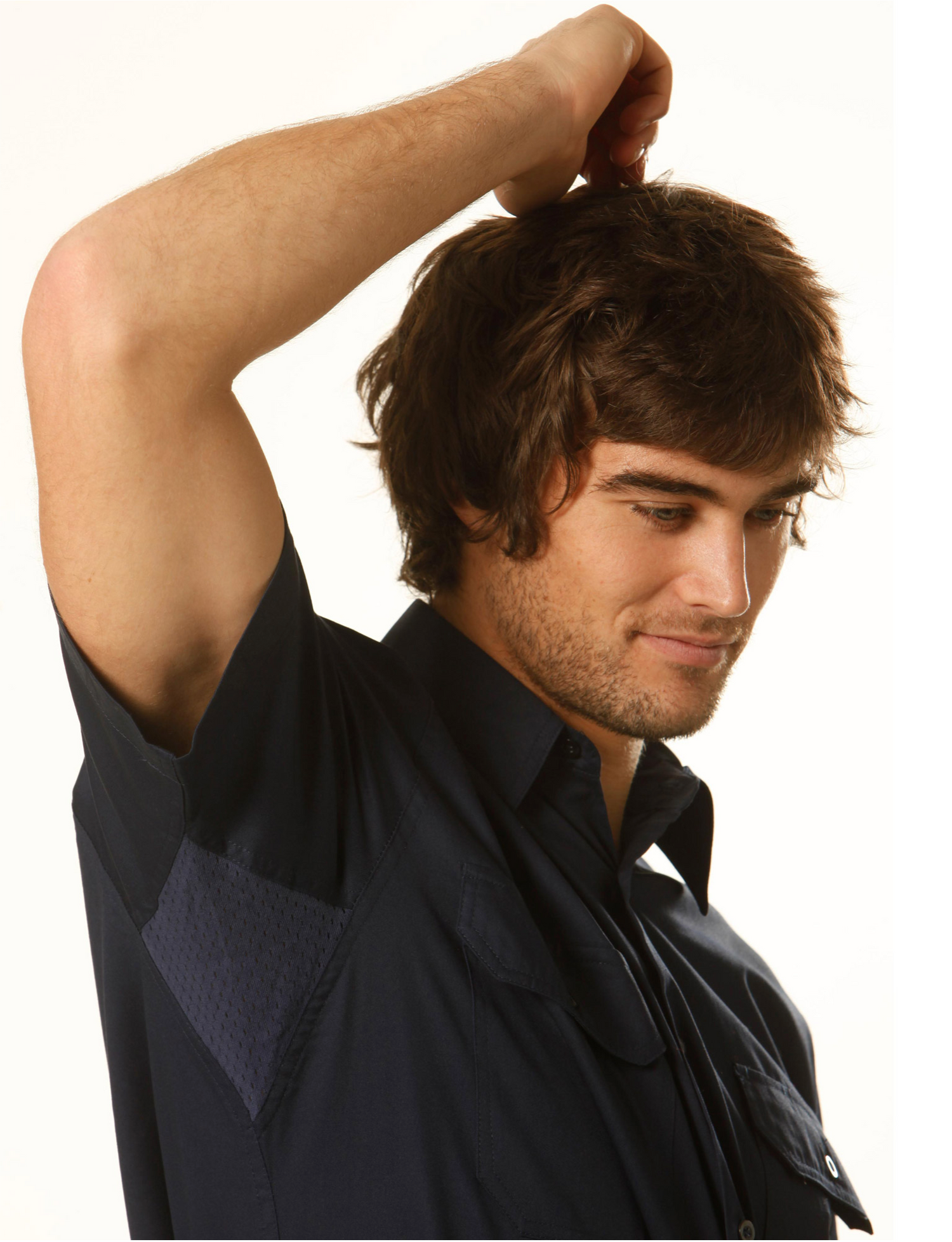 WT01 Mens Cool-Breeze Cotton Short Sleeve Work Shirt