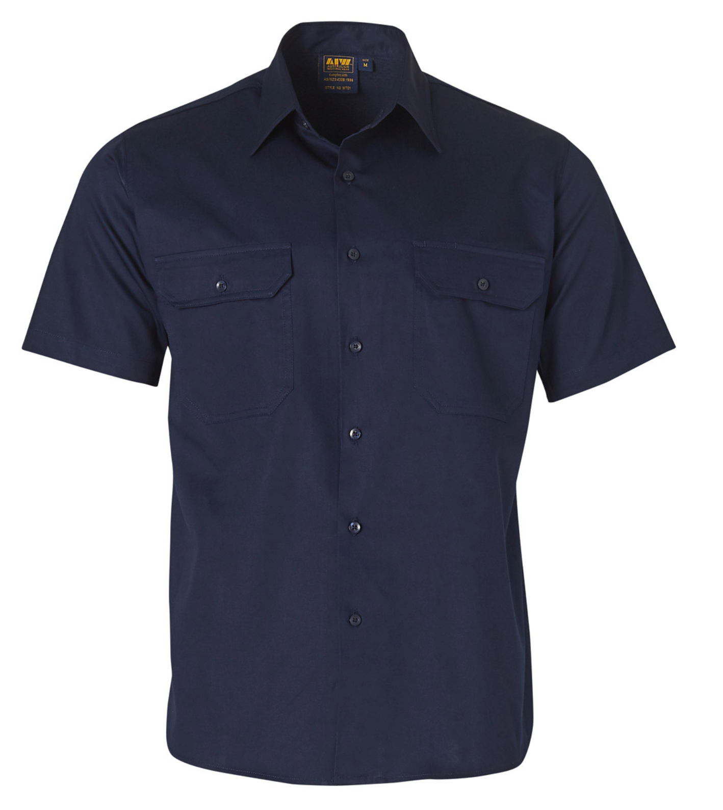 WT01 Mens Cool-Breeze Cotton Short Sleeve Work Shirt