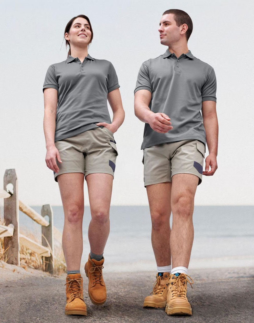 WP29 Unisex Cotton Stretch Drill Cuffed Work Shorts