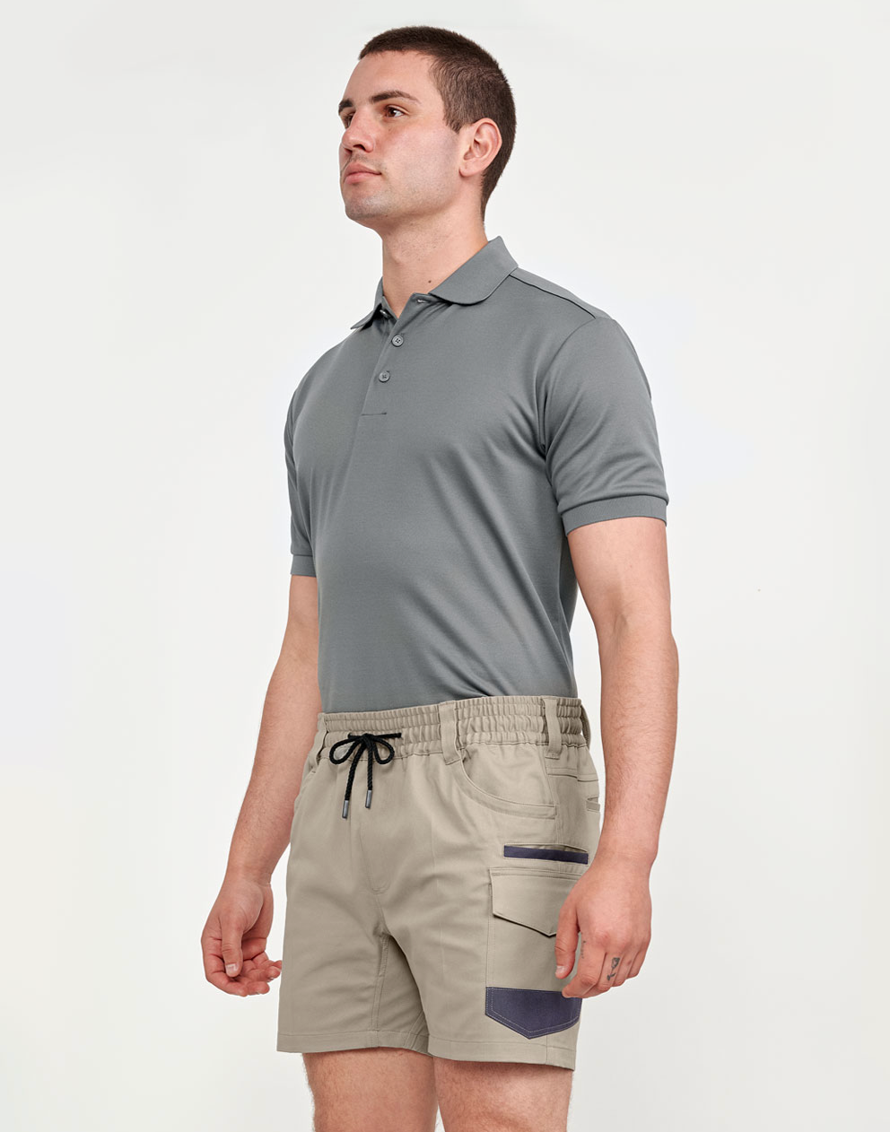 WP29 Unisex Cotton Stretch Drill Cuffed Work Shorts