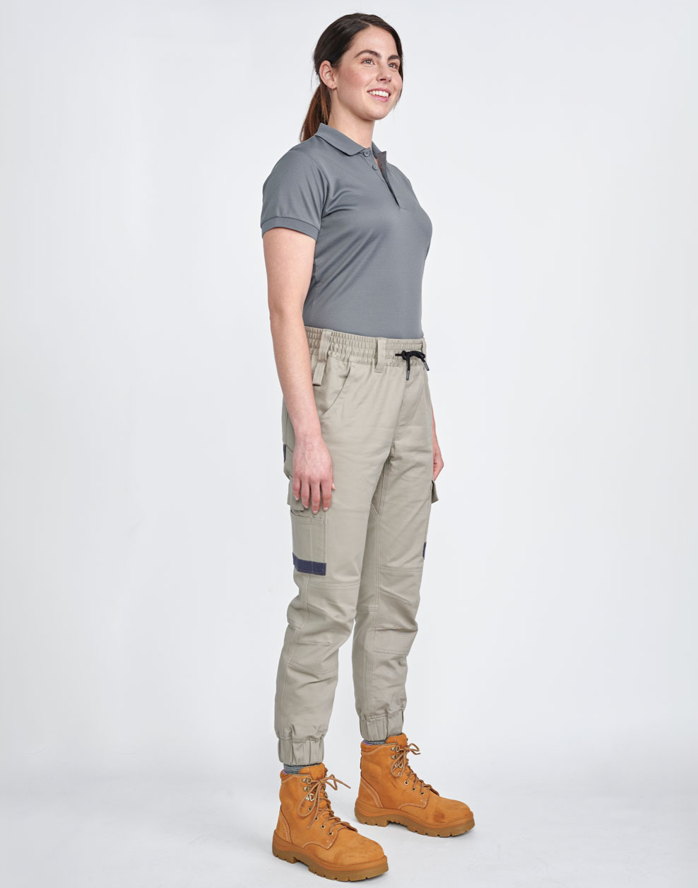 WP28 Unisex Cotton Stretch Drill Cuffed Work Pants