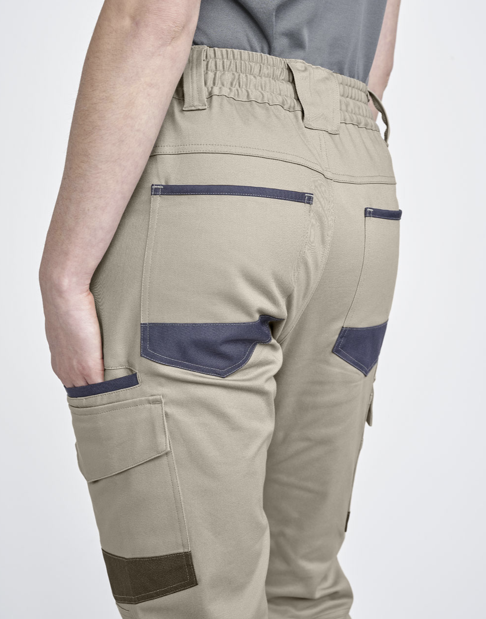 WP28 Unisex Cotton Stretch Drill Cuffed Work Pants