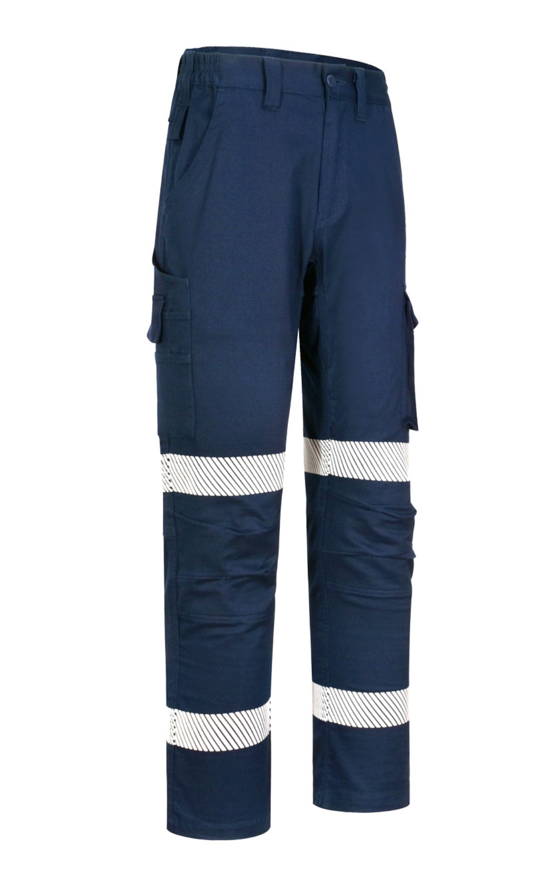 WP26HV UNISEX COTTON STRETCH RIP-STOP WORK PANTS WITH SEGMENTED TAPE