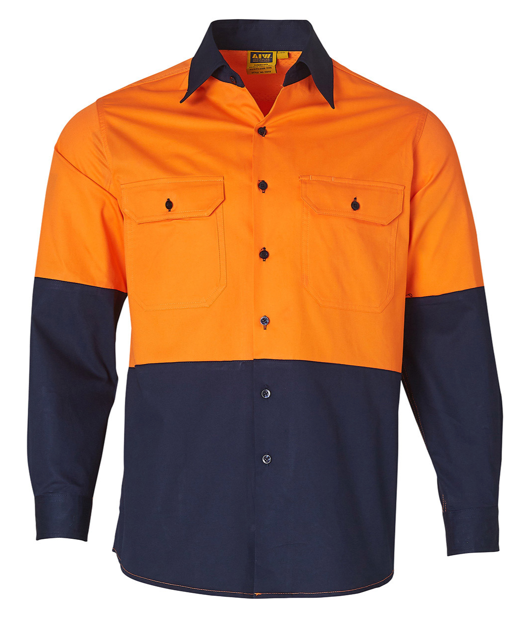 sw58 Mens High Visibility Cool-Breeze Cotton Twill Safety Shirt