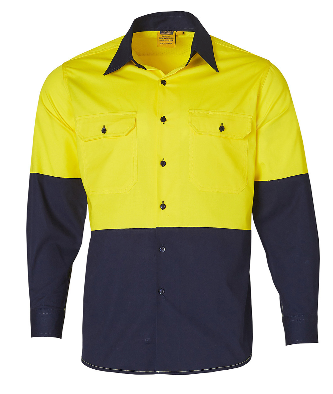 sw58 Mens High Visibility Cool-Breeze Cotton Twill Safety Shirt