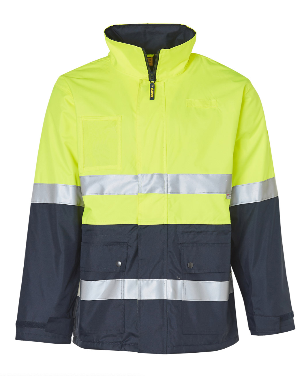 SW50 HI-VIS LONG LINE JACKET POLAR WITH FLEECE LINING