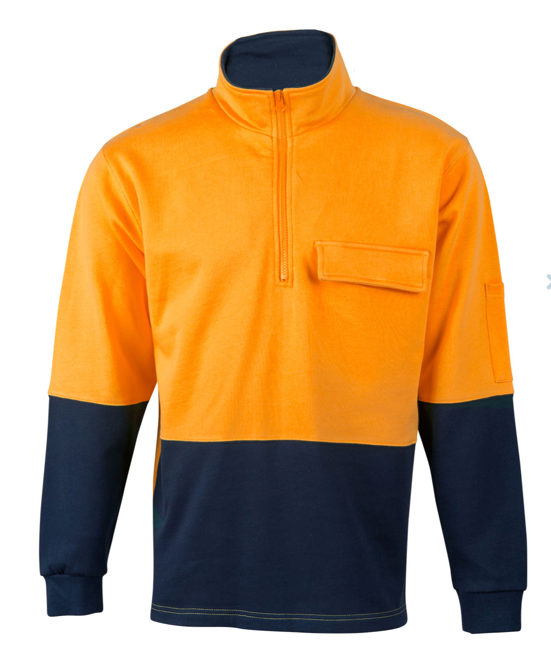 SW47 Mens Hi-Vis Two Tone Cotton Fleecy Sweat