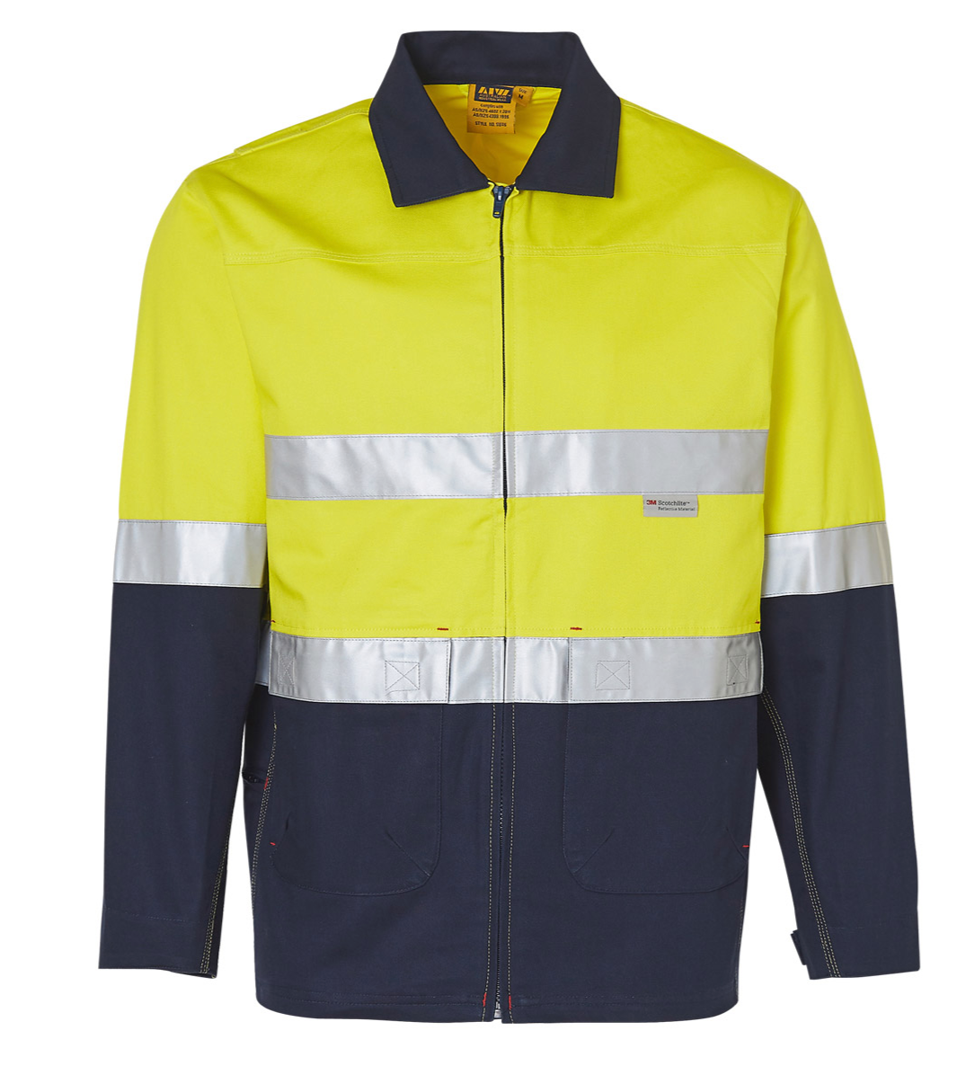 SW46 Mens High Visibility Cotton Jacket With 3M Reflective Tapes