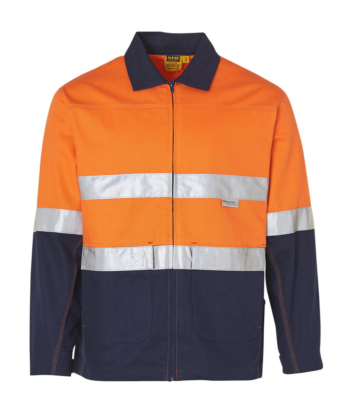 SW46 Mens High Visibility Cotton Jacket With 3M Reflective Tapes
