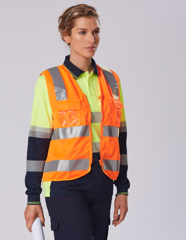 SW42 High Visibility Safety Vest with Chest pockets and 3M Tapes
