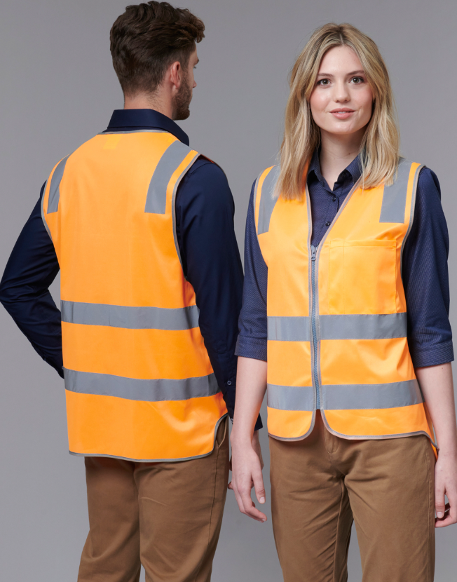 SW40 Unisex Hi-Vis Safety Vest With Reflective Tapes