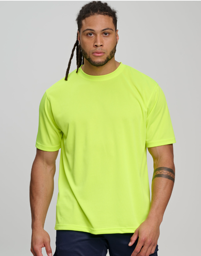 SW39 Adults’ Hi-Vis CoolDry® Mini Waffle Safety Tee