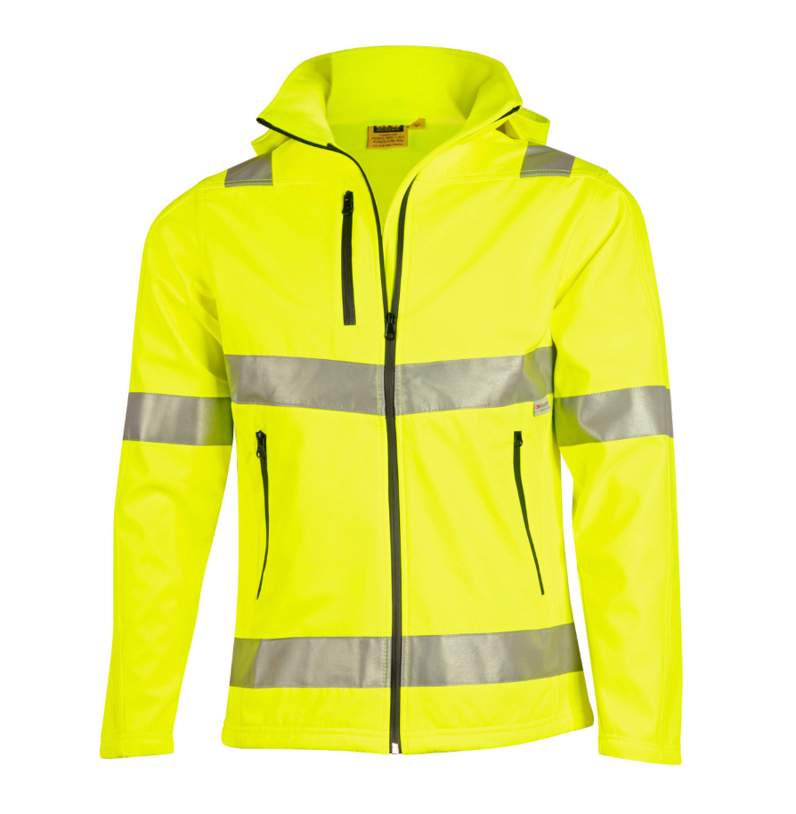 SW30 Adults’ Hi-Vis Heavy Duty Softshell Jacket with 3M Tapes