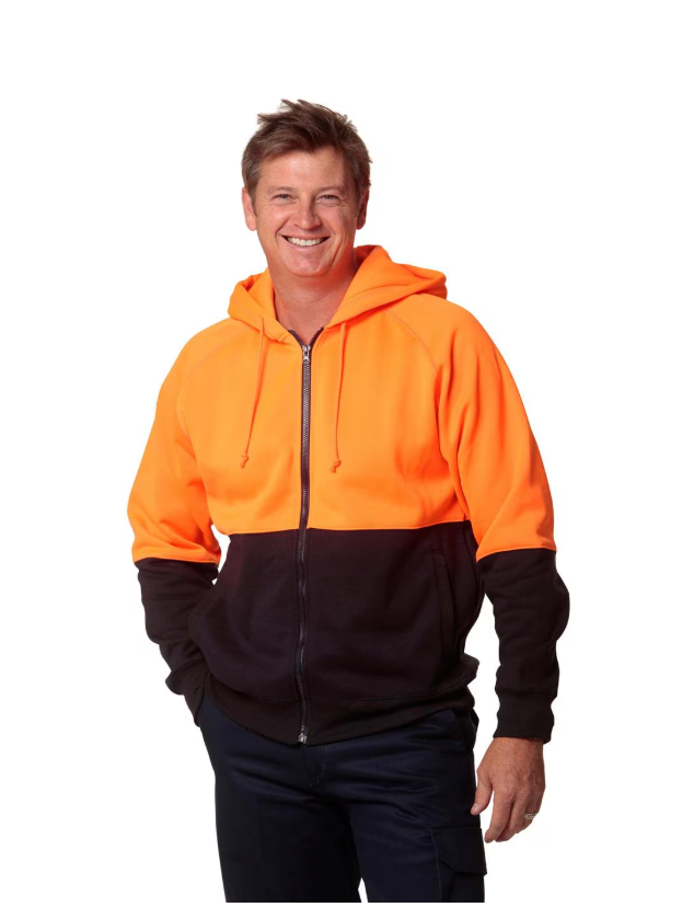 SW24 High Visibility Two Tone Fleecy Hoodie