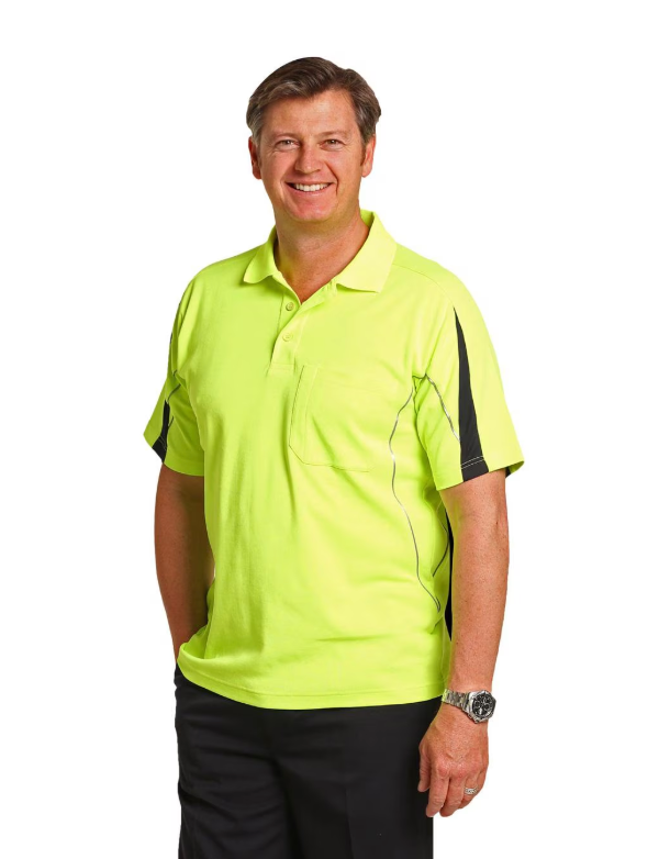 SW25A MEN'S HI-VIS LEGEND SHORT SLEEVE POLO